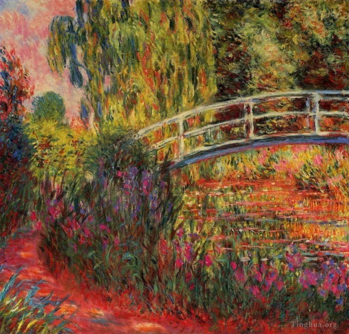 Claude Monet Ölgemälde - Seerosenteich-Schwertlilien