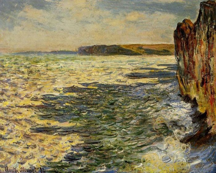 Claude Monet Ölgemälde - Wellen und Felsen bei Pourville