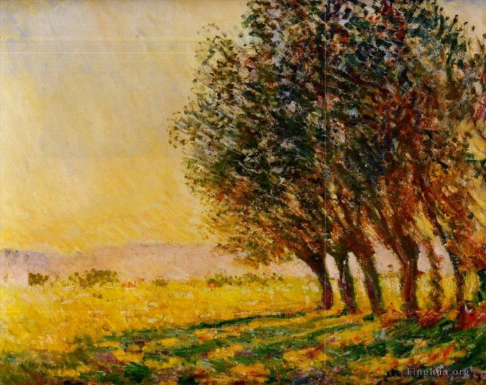 Claude Monet Ölgemälde - Weiden bei Sonnenuntergang