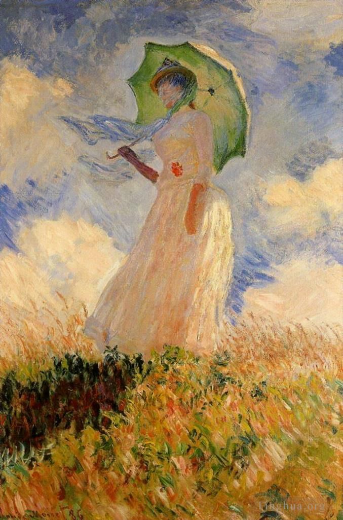Claude Monet Ölgemälde - Frau mit Sonnenschirm