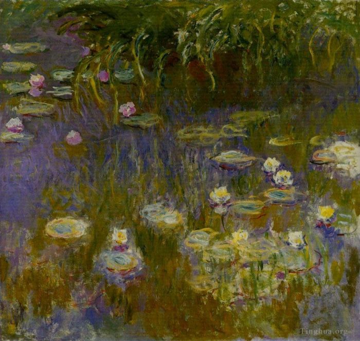 Claude Monet Ölgemälde - Gelbe und lila Seerosen