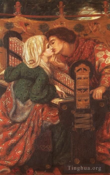 Dante Gabriel Rossetti Ölgemälde - König Renes Flitterwochen