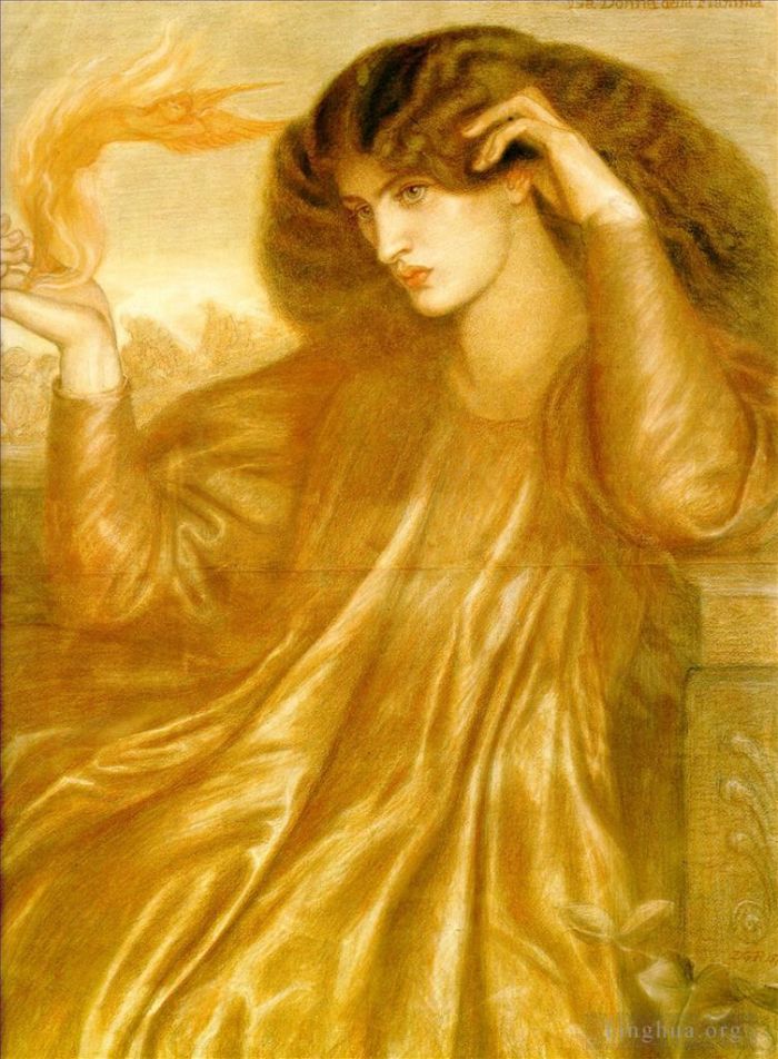 Dante Gabriel Rossetti Ölgemälde - La Donna della Fiamma