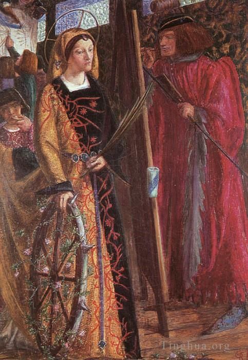 Dante Gabriel Rossetti Ölgemälde - Heilige Katharina