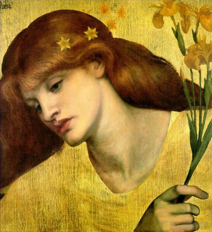 Dante Gabriel Rossetti Ölgemälde - Sancta Lilias