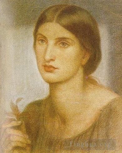 Dante Gabriel Rossetti Ölgemälde - Studie eines Mädchens