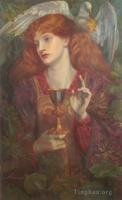 Dante Gabriel Rossetti Ölgemälde - Der Heilige Gral