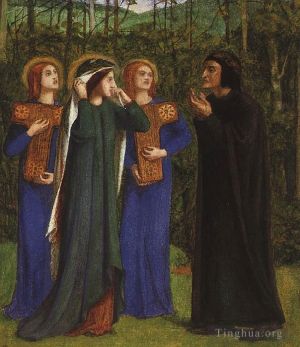 Dante Gabriel Rossetti Werk - Das Treffen von Dante und Beatrice im Paradies