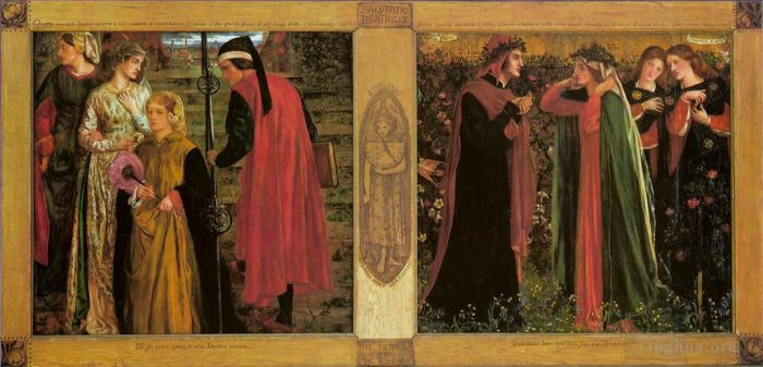 Dante Gabriel Rossetti Ölgemälde - Der Gruß der Beatrice