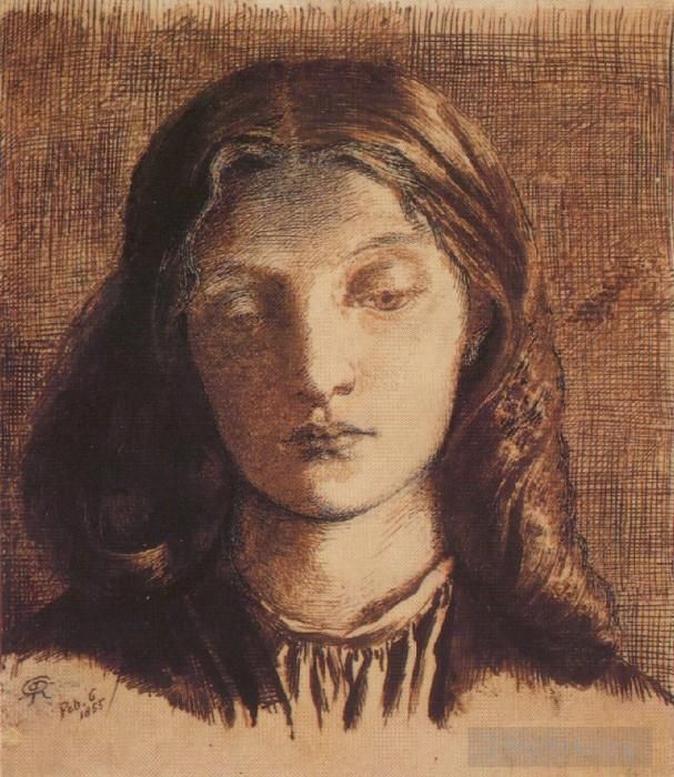 Dante Gabriel Rossetti Andere Malerei - Porträt von Elizabeth Siddal