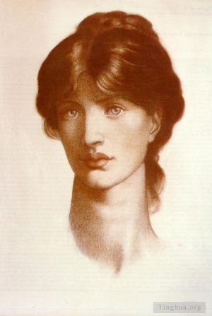 Dante Gabriel Rossetti Werk - Studie für eine Vision von Fiammetta