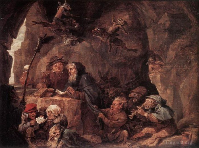 David Teniers the Younger Ölgemälde - Versuchung des Heiligen Antonius