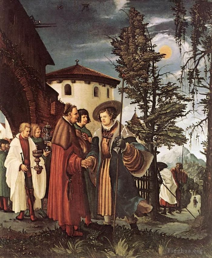 Denis van Alsloot Ölgemälde - St. Florian beim Abschied vom Kloster
