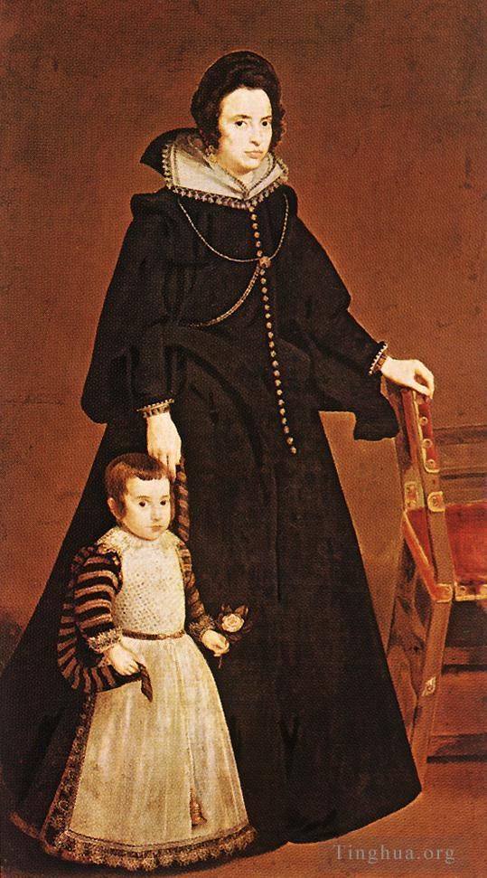 Diego Velázquez Ölgemälde - Dona Antonia de Ipenarrieta y Galdos und ihr Sohn Luis