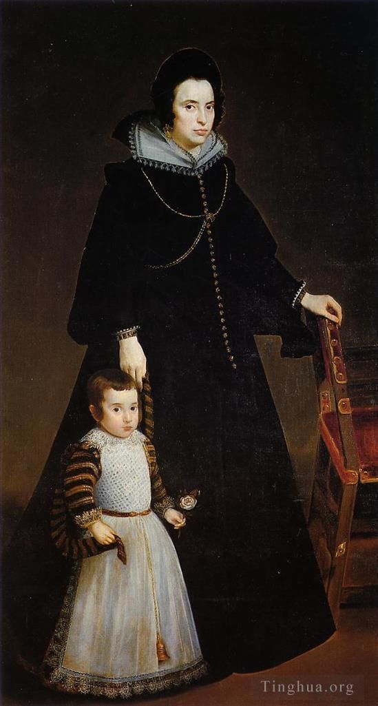 Diego Velázquez Ölgemälde - Dona Antonia de Ipenarrieta y Galdos mit ihrem Sohn