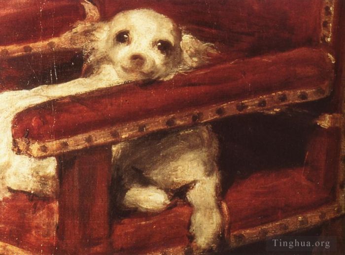Diego Velázquez Ölgemälde - Hund des Infanten Philip Prosper