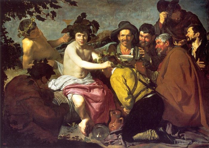 Diego Velázquez Ölgemälde - Los Borrachos Der Triumph des Bacchus
