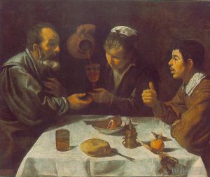 Diego Velázquez Werk - Bauern am Tisch
