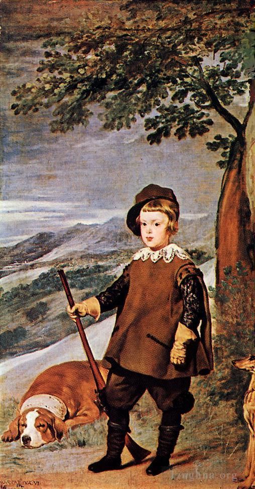 Diego Velázquez Ölgemälde - Prinz Baltasar Carlos als Jäger