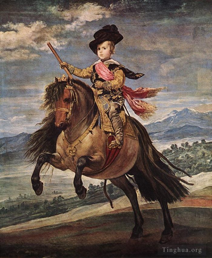 Diego Velázquez Ölgemälde - Prinz Baltasar Carlos zu Pferd