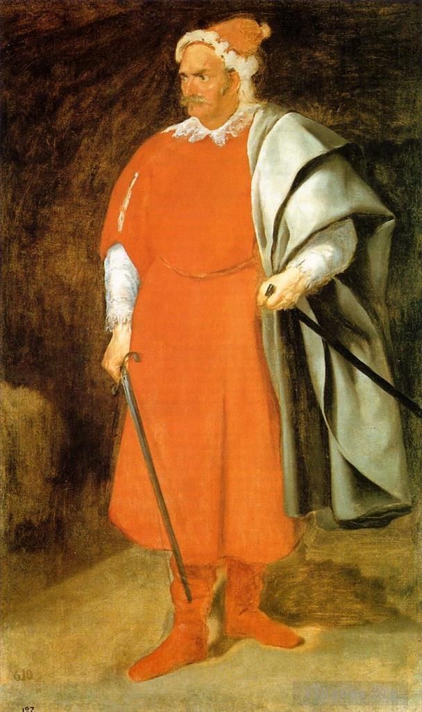 Diego Velázquez Ölgemälde - Der Possenreißer Don Cristobal de Castaneda y Pernia alias Red Beard