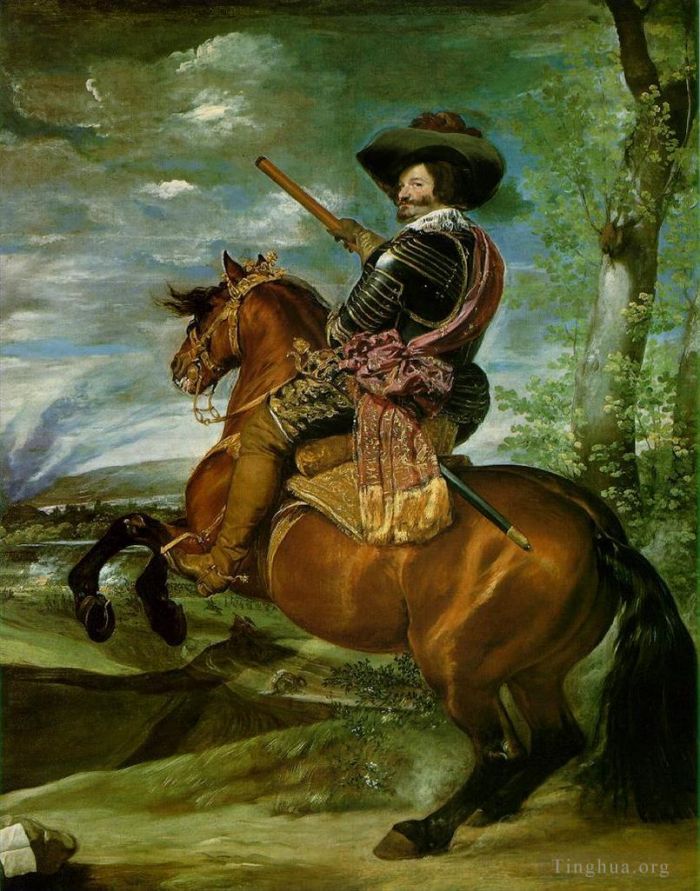 Diego Velázquez Ölgemälde - Der Graf Herzog von Olivares zu Pferd
