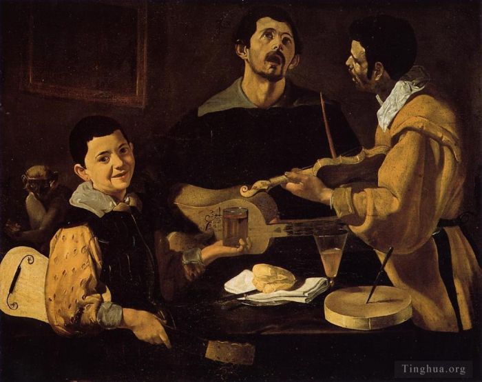 Diego Velázquez Ölgemälde - Drei Musiker, auch bekannt als Musical Trio