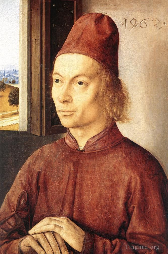 Dirk Bouts Ölgemälde - Porträt eines Mannes 1462