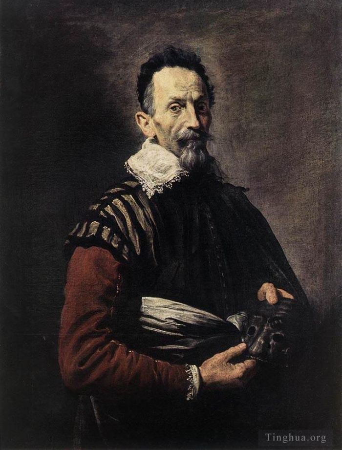 Domenico Fetti Ölgemälde - Porträt eines Schauspielers