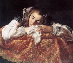 Domenico Fetti Werk - Schlafendes Mädchen