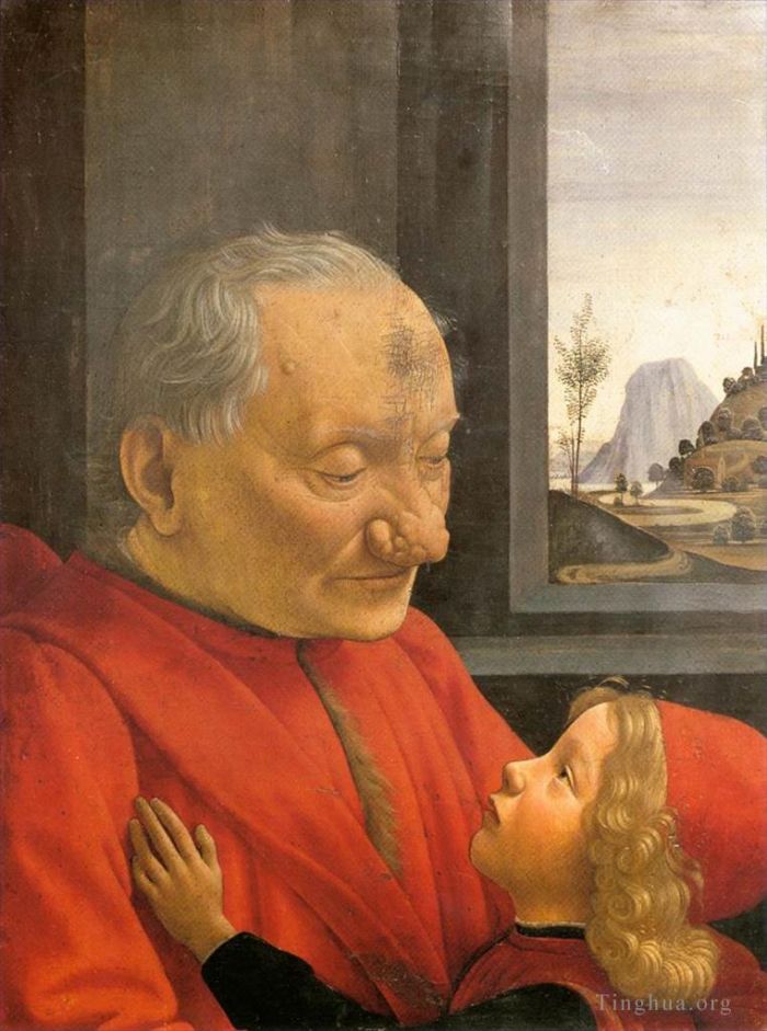 Domenico Ghirlandaio Ölgemälde - Ein alter Mann und sein Enkel