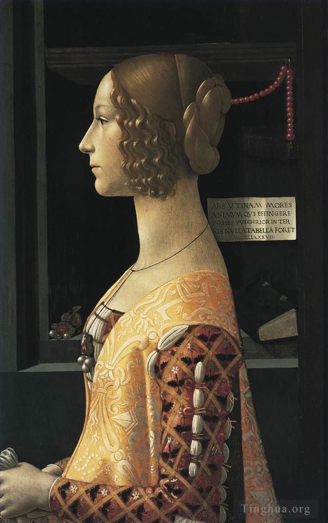 Domenico Ghirlandaio Ölgemälde - Porträt von Giovanna Tornabuoni