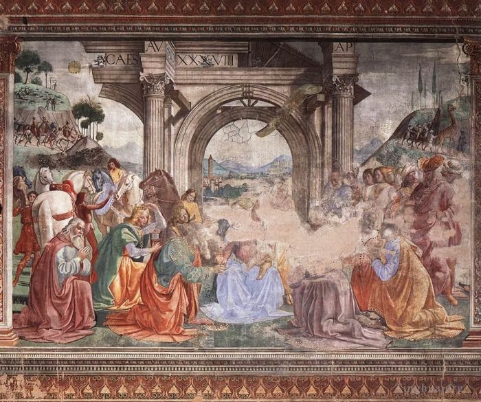 Domenico Ghirlandaio Andere Malerei - Anbetung der Heiligen Drei Könige