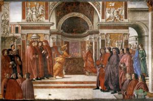 Domenico Ghirlandaio Werk - Engel erscheint Zacharias