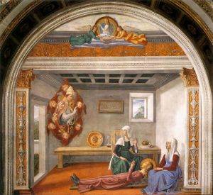 Domenico Ghirlandaio Werk - Ankündigung des Todes an St. Fina