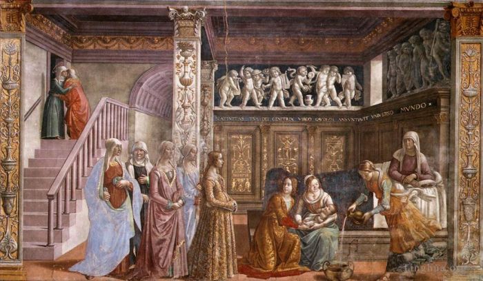 Domenico Ghirlandaio Andere Malerei - Geburt Mariens