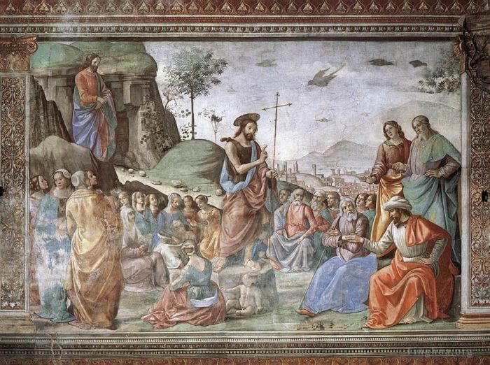 Domenico Ghirlandaio Andere Malerei - Predigt des Heiligen Johannes des Täufers