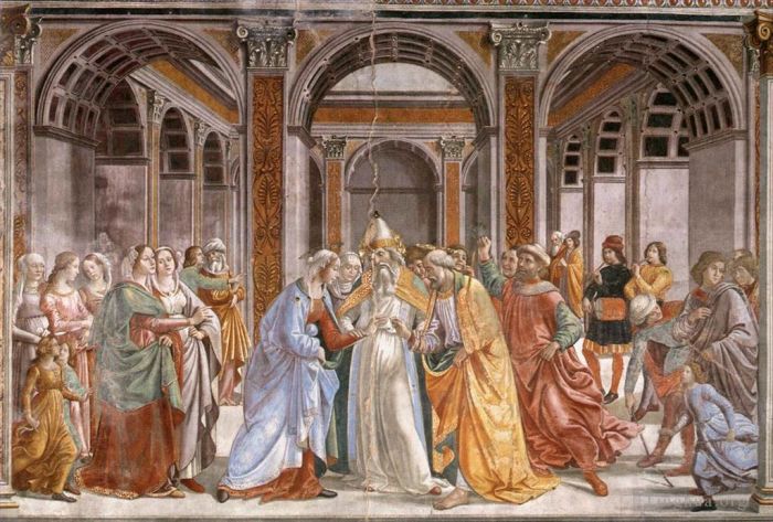 Domenico Ghirlandaio Andere Malerei - Hochzeit Mariens