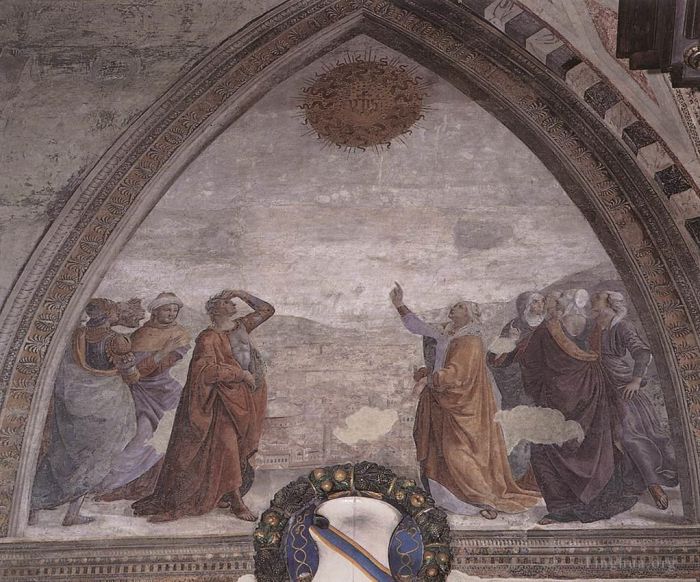 Domenico Ghirlandaio Andere Malerei - Treffen von Augustus und der Sibylle