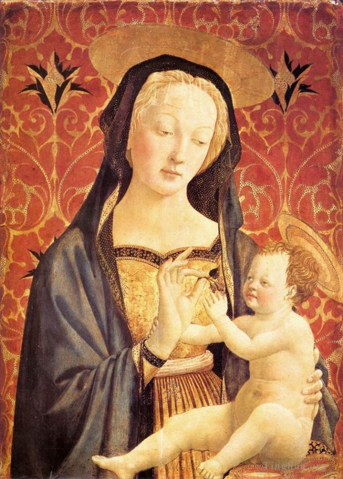 Domenico Veneziano Ölgemälde - Madonna mit Kind 1435