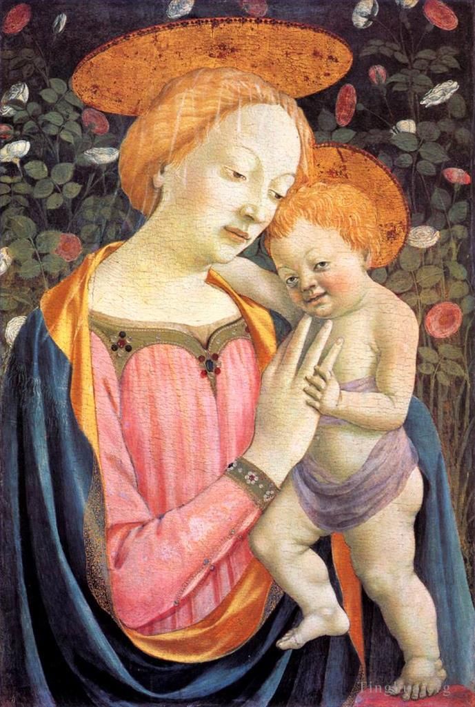 Domenico Veneziano Ölgemälde - Madonna und Kind 3