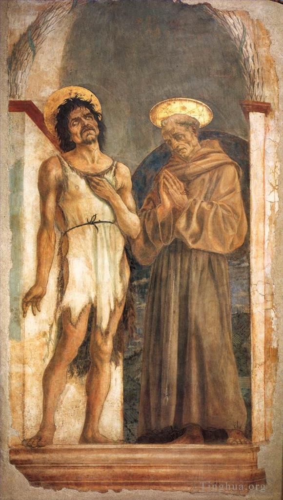 Domenico Veneziano Andere Malerei - St. Johannes der Täufer und St. Franziskus