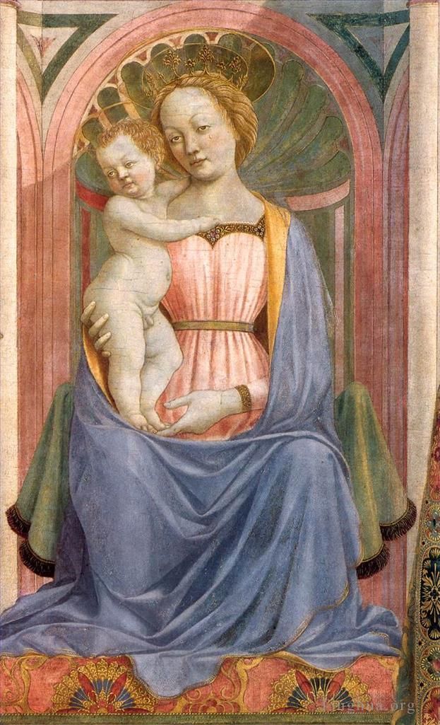 Domenico Veneziano Andere Malerei - Die Madonna mit Kind und Heiligen3