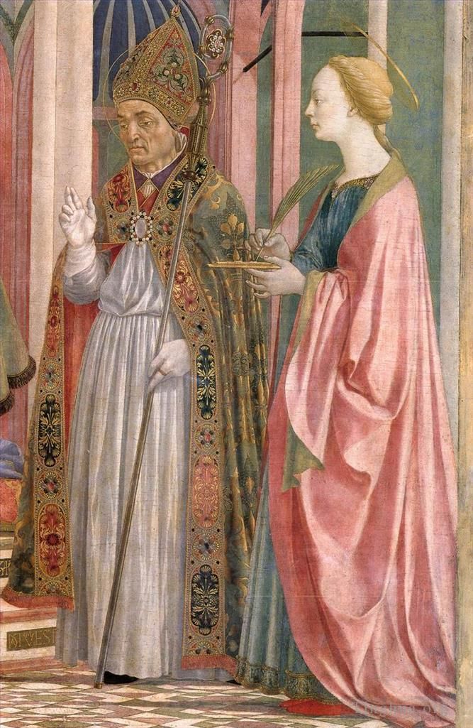 Domenico Veneziano Andere Malerei - Die Madonna mit Kind und Heiligen4