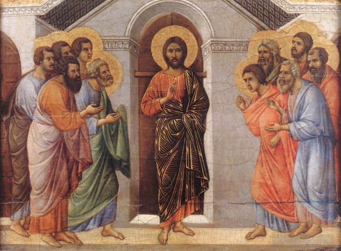 Duccio di Buoninsegna Andere Malerei - Auftritt hinter verschlossenen Türen