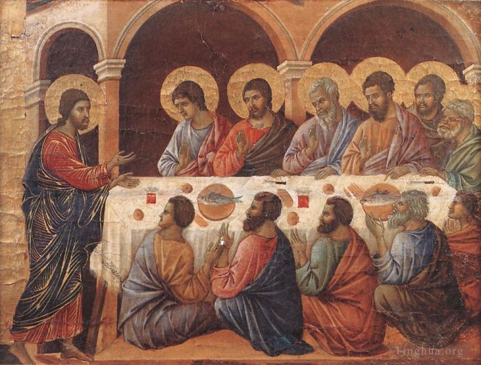 Duccio di Buoninsegna Andere Malerei - Aussehen, während die Apostel bei Tisch sind