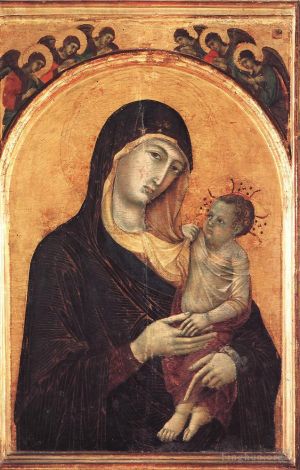Duccio di Buoninsegna Werk - Madonna mit Kind und sechs Engeln