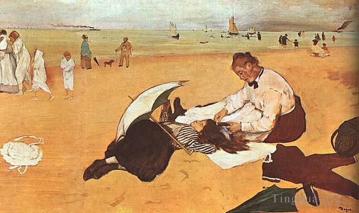 Edgar Degas Ölgemälde - Am Strand