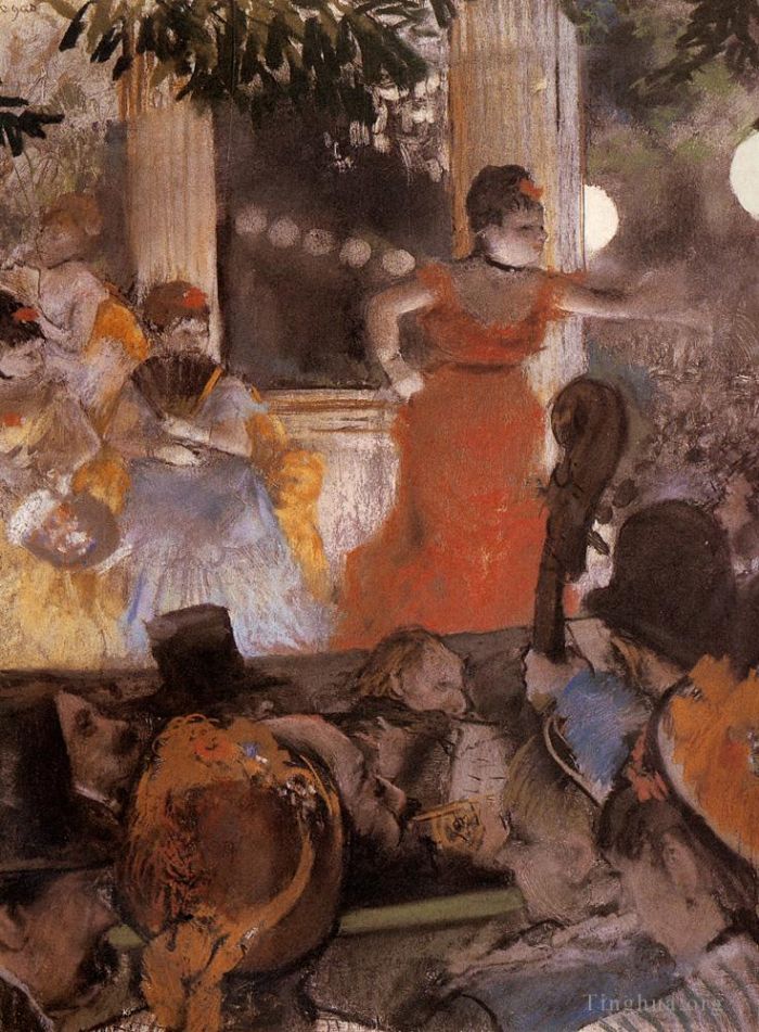 Edgar Degas Ölgemälde - Aux Ambassadeus 1877