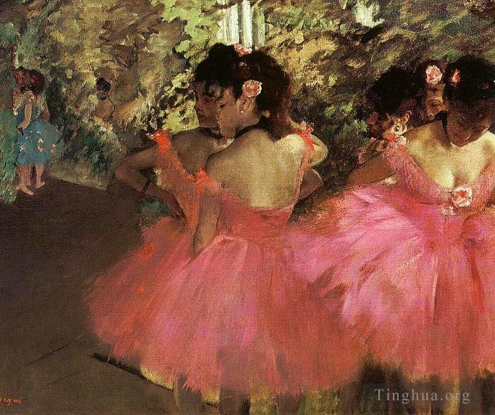 Edgar Degas Ölgemälde - Tänzer in Pink